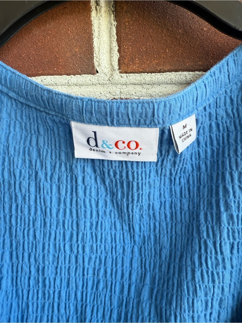 Vintage Cottagecore Blue Embroidered Button Front Top - Picture 5 of 7